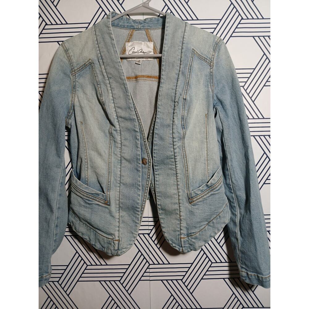 Carol Anderson by Invitation Denim Blazer Classic Tailored Feminine Fit